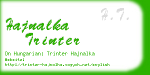 hajnalka trinter business card